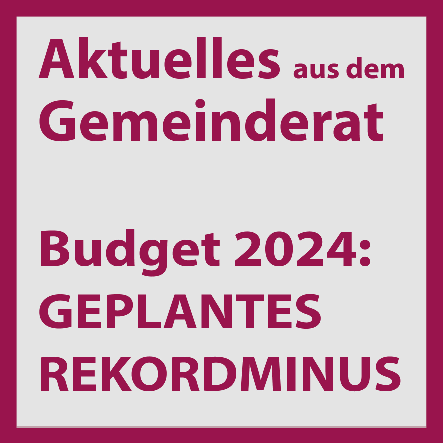 Aus dem Gemeinderat