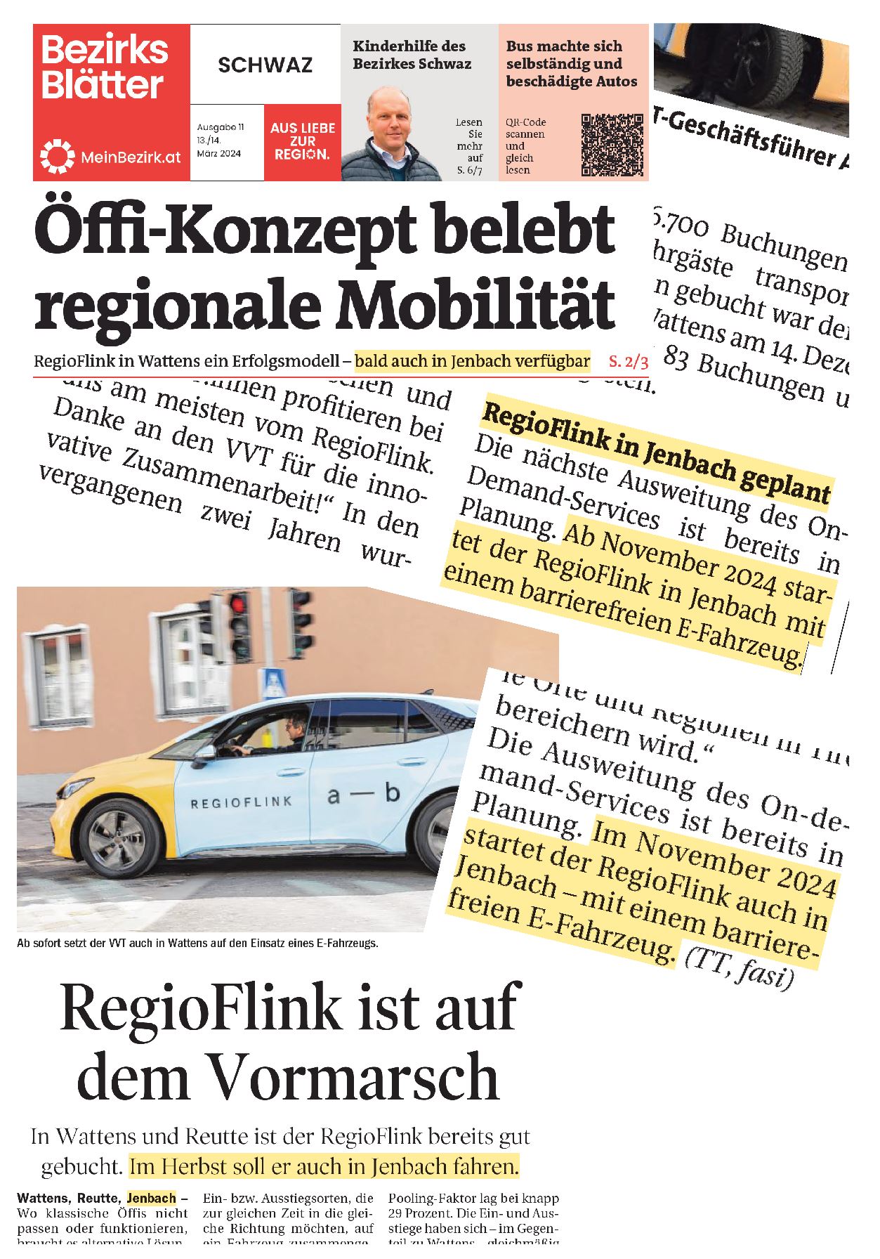 Übersicht der Beiträge zum Thema Regio Flink